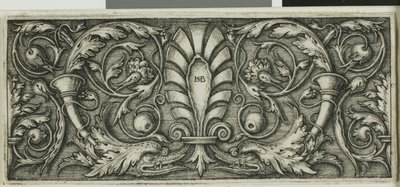Ornament met een palm door Hans Sebald Beham