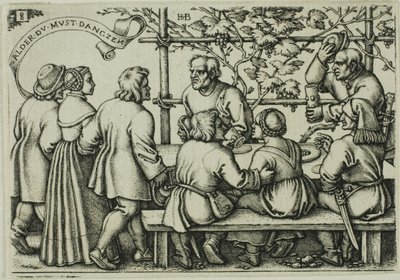 Boerenfeest, plaat 8 uit het Boerenfeest of de Twaalf Maanden door Hans Sebald Beham
