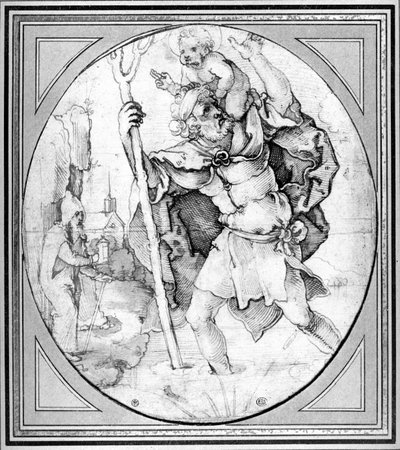 Sint Christoffel door Hans Sebald Beham