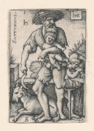 Saturnus, uit De Zeven Planeten door Hans Sebald Beham