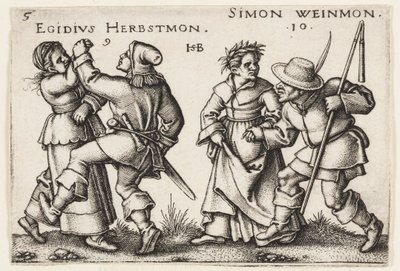 September en oktober door Hans Sebald Beham