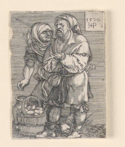 De eierverkoper door Hans Sebald Beham