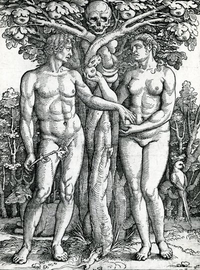 De val van Adam en Eva, ca. 1525-27 door Hans Sebald Beham