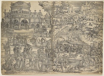Het feest van Herodes door Hans Sebald Beham