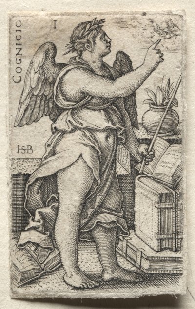 De kennis van God en de zeven kardinale deugden door Hans Sebald Beham