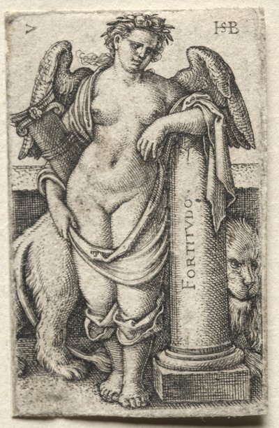 De Kennis van God en de Zeven Hoofddeugden: Moed - Fortitudo door Hans Sebald Beham