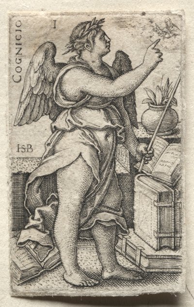 De kennis van God en de zeven kardinale deugden: Kennis van God - Cognicio door Hans Sebald Beham