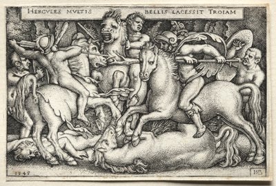 De werken van Hercules: Hercules verovert Troje door Hans Sebald Beham