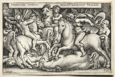 De werken van Hercules: Hercules verovert Troje, 1545 door Hans Sebald Beham