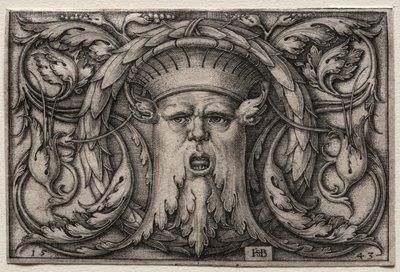 Het masker, 1543 door Hans Sebald Beham