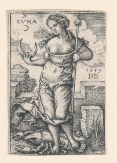 De Maan, uit De Zeven Planeten door Hans Sebald Beham