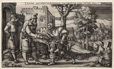 De verloren zoon door Hans Sebald Beham