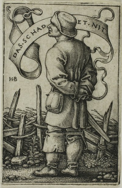 De weerboer "Das Schadet Nit" door Hans Sebald Beham