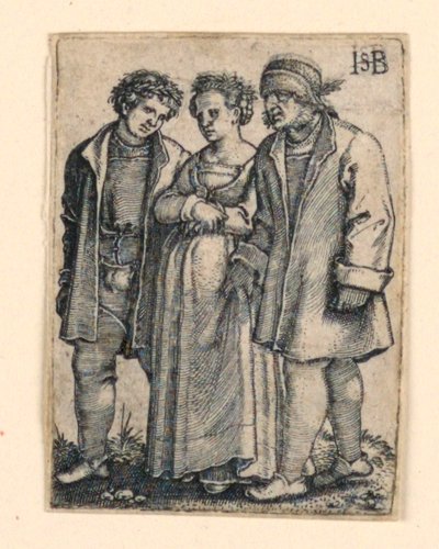 De Bruiloftsstoet: De Bruid en Bruidegom door Hans Sebald Beham