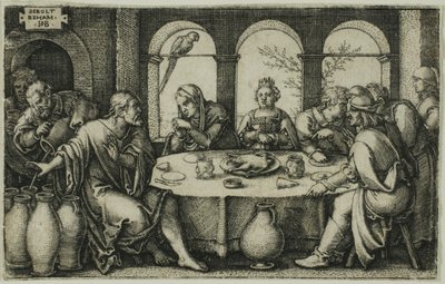 De bruiloft in Kana door Hans Sebald Beham