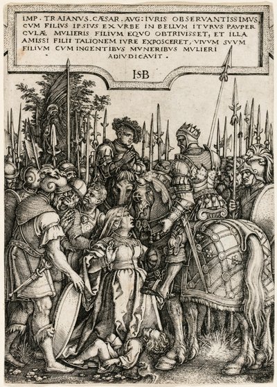 De gerechtigheid van Trajanus door Hans Sebald Beham