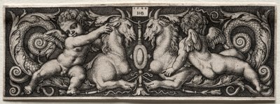 Twee Genii door Hans Sebald Beham