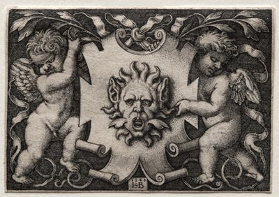 Vignet au Mascaron door Hans Sebald Beham