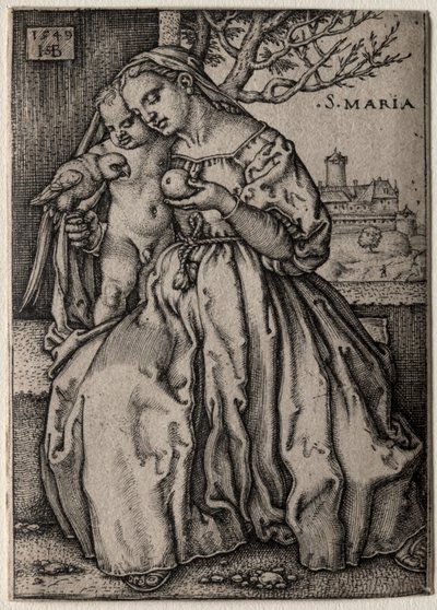 Maagd met de Papegaai door Hans Sebald Beham