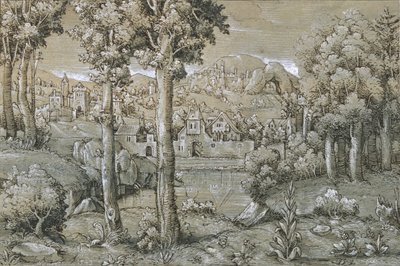 Imaginaire Landschap, 1543 door Hans Sebald Lautensack