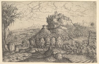 Landschap, 1553 door Hans Sebald Lautensack