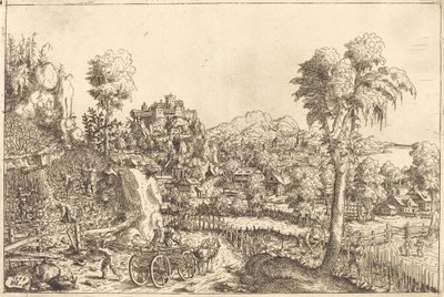 Landschap met een Wijngaard, 1559 door Hans Sebald Lautensack
