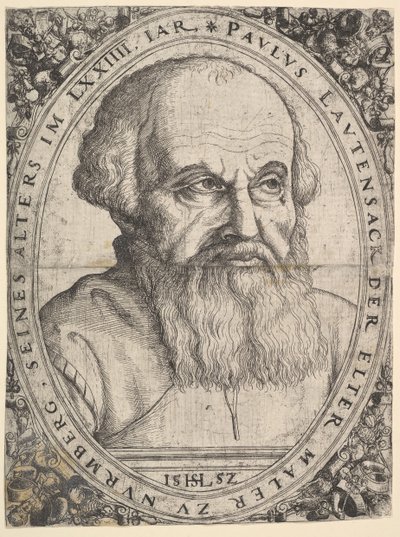 Portret van Paulus Lautensack de Oudere, 1552 door Hans Sebald Lautensack