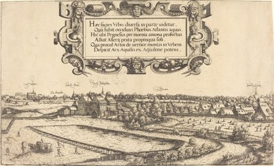 Uitzicht op Neurenberg vanuit het Westen (linker gedeelte) door Hans Sebald Lautensack