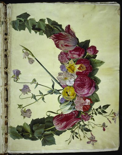 Bloemenkrans door Hans Simon Holtzbecker