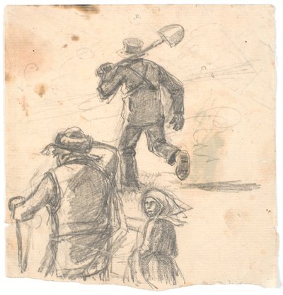 Figurenstudies voor een brandbeeld door Hans Smidth