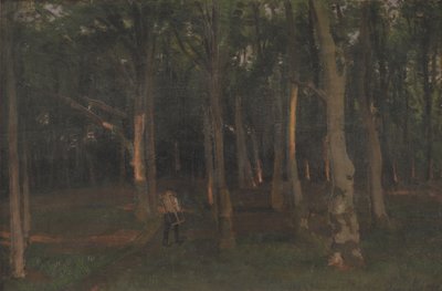 Bos bij zonsondergang door Hans Smidth