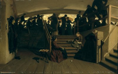 In de galerij van het Hamburgse Staatstheater, c.1880 door Hans Speckter