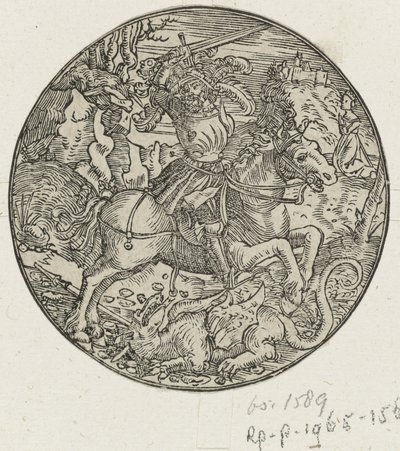 H. Joris doodt de draak door Hans Springinklee (manner of)