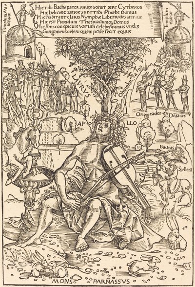 Apollo op Parnassus door Hans Süss von Kulmbach