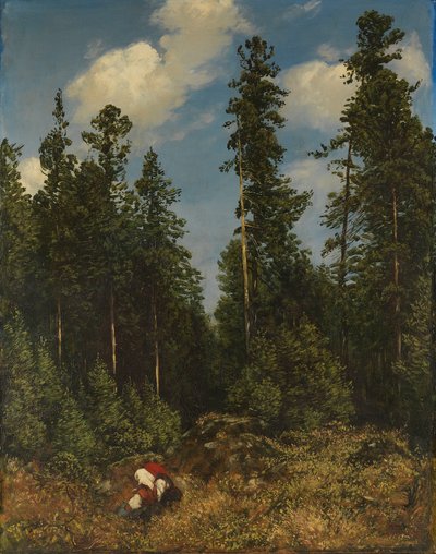 Zwarte Woud sparren (Bessenplukkers) door Hans Thoma
