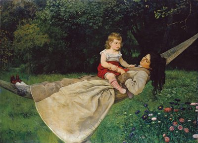 In de hangmat door Hans Thoma