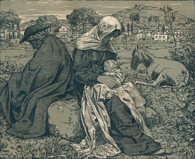 Rust tijdens de Vlucht naar Egypte, ca. 1897 door Hans Thoma