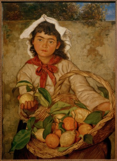 Citroenverkoopster door Hans Thoma
