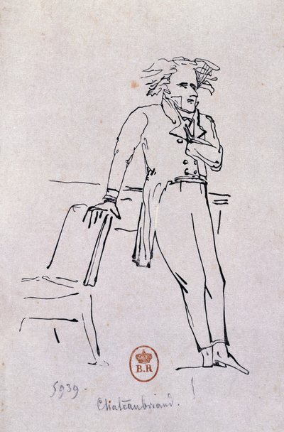 Portret van Francois-Rene de Chateaubriand door Hans Toepper