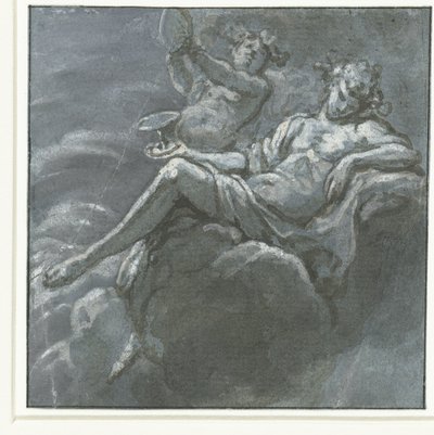 Bacchus met een drinkschaal en een Sileen door Hans Ulrich Franck