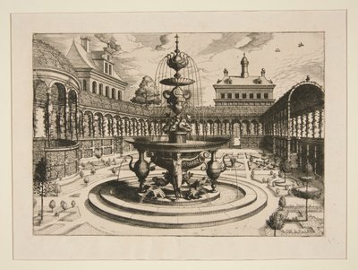 Een Fontein door Hans Vredeman de Vries