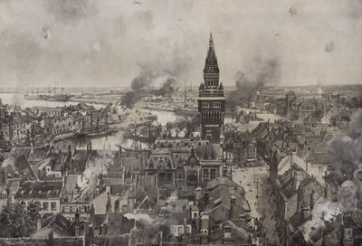 Het bombardement van Duinkerken door Hans W. (after) Schmidt