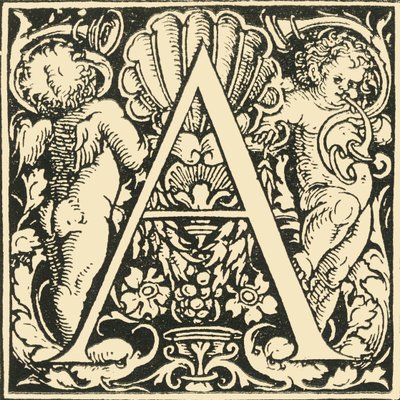 A - Een alfabet door Hans Weiditz, ca. 1520-1521, 1908 door Hans Weiditz