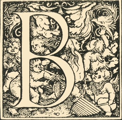 B - Een alfabet door Hans Weiditz, c1520-1521 door Hans Weiditz
