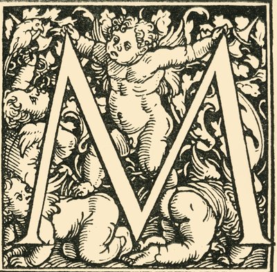 M - Een Alfabet door Hans Weiditz, c1520-1521, 1908 door Hans Weiditz