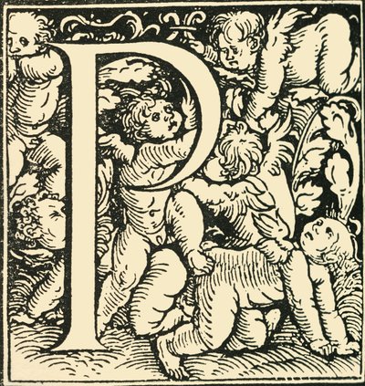 P - Een alfabet door Hans Weiditz, ca. 1520-1521, 1908 door Hans Weiditz