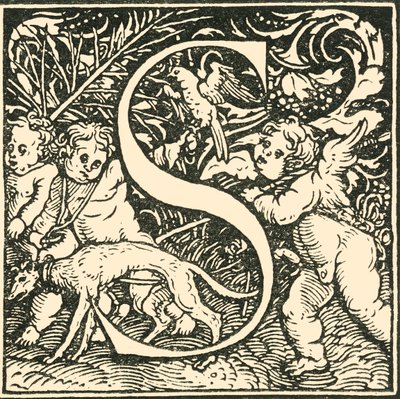 S - Een Alfabet door Hans Weiditz, ca. 1520-1521, 1908 door Hans Weiditz
