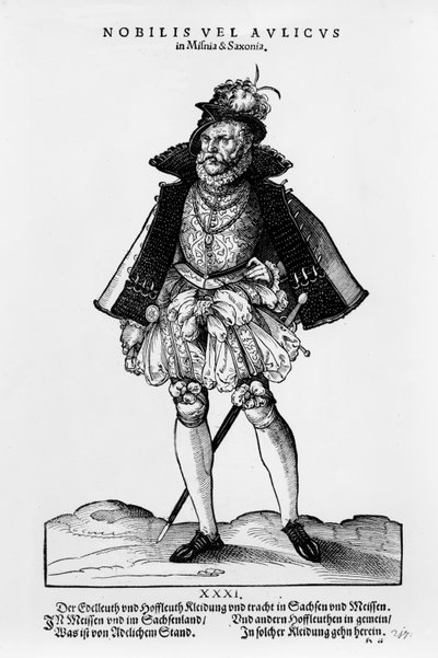 Een edelman uit Misnia en Saxonia, illustratie uit 