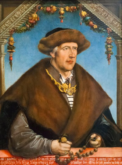 Portret van Christoph van Laiming door Hans Wertinger