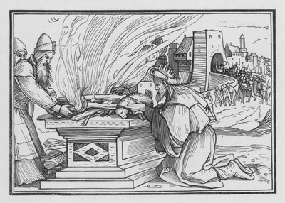 Achaz Regeert Zeer Goddeloos door Hans after Holbein the Younger